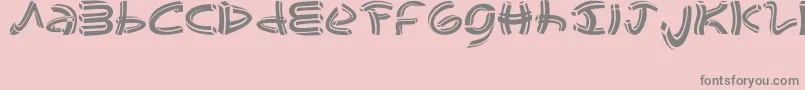 Fonte johao s  font – fontes cinzas em um fundo rosa