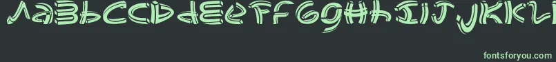 johao s  font Font – Green Fonts on Black Background