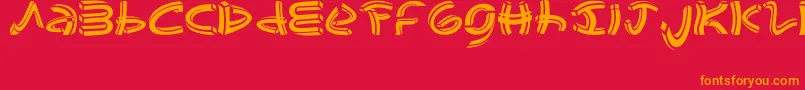 johao s  font Font – Orange Fonts on Red Background