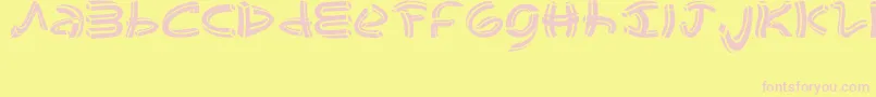 johao s  font Font – Pink Fonts on Yellow Background