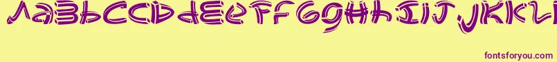 Fonte johao s  font – fontes roxas em um fundo amarelo