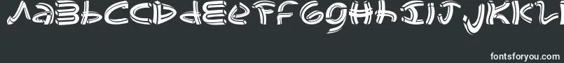 Шрифт johao s  font – белые шрифты на чёрном фоне