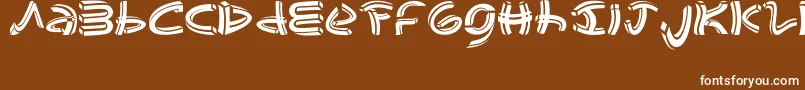 Fonte johao s  font – fontes brancas em um fundo marrom