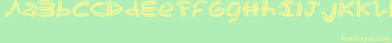 johao s  font Font – Yellow Fonts on Green Background