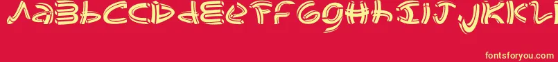 johao s  font Font – Yellow Fonts on Red Background