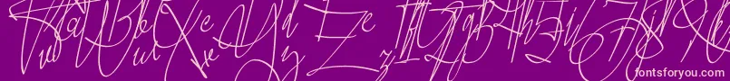Weitere Informationen zur John Austiney-Schriftart John Austiney-Schriftart – Rosa Schriften auf violettem Hintergrund