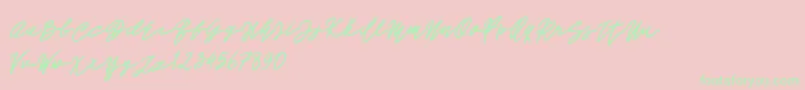 John Bold Font – Green Fonts on Pink Background