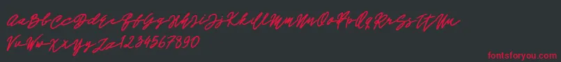 John Bold Font – Red Fonts on Black Background