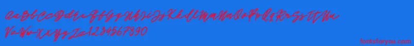 John Bold Font – Red Fonts on Blue Background