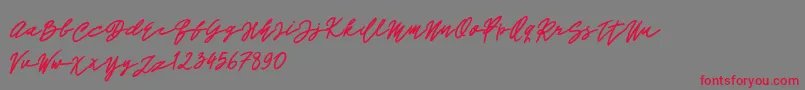 John Bold Font – Red Fonts on Gray Background