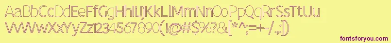john s handwriting Font – Purple Fonts on Yellow Background