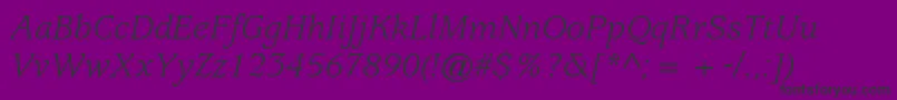 fuente UsherwoodstdBookitalic – Fuentes Negras Sobre Fondo Morado