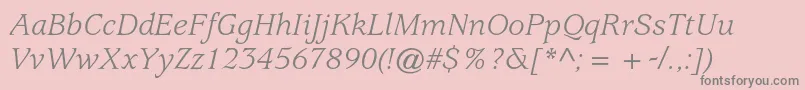 More about UsherwoodstdBookitalic Font UsherwoodstdBookitalic Font – Gray Fonts on Pink Background