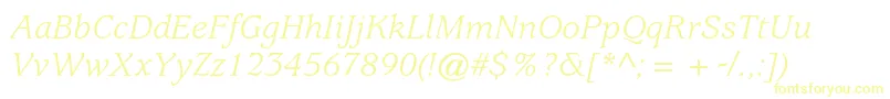 UsherwoodstdBookitalic Font – Yellow Fonts
