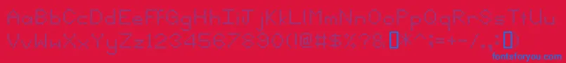 john315 Font – Blue Fonts on Red Background