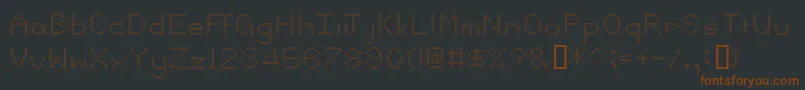 john315-fontti – ruskeat fontit mustalla taustalla