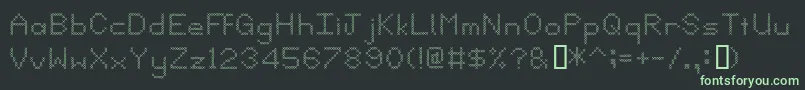フォントjohn315 – 黒い背景に緑の文字