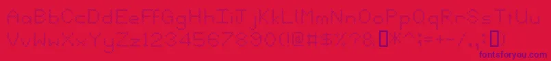 john315 Font – Purple Fonts on Red Background