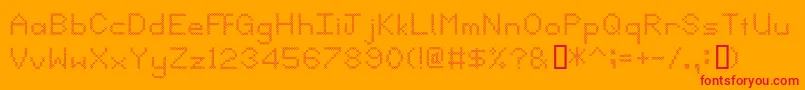 john315 Font – Red Fonts on Orange Background