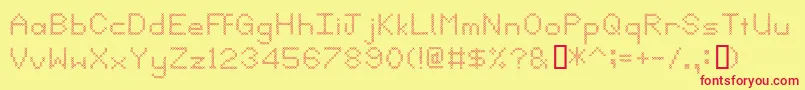 john315 Font – Red Fonts on Yellow Background