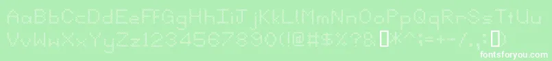 john315 Font – White Fonts on Green Background