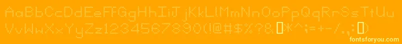 john315 Font – Yellow Fonts on Orange Background