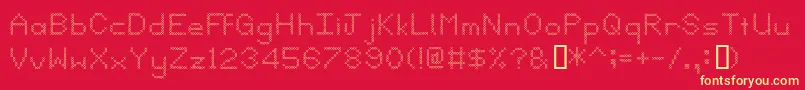 john315 Font – Yellow Fonts on Red Background