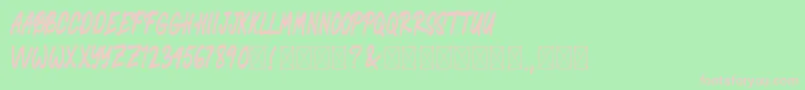 JohnieHorian Font – Pink Fonts on Green Background