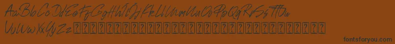 Johnson Rock personal Use Font – Black Fonts on Brown Background