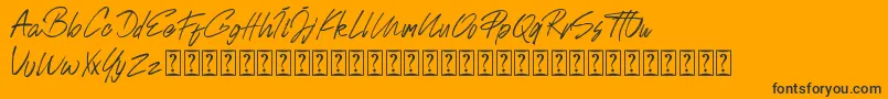 Johnson Rock personal Use Font – Black Fonts on Orange Background
