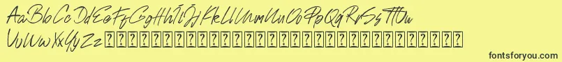 Johnson Rock personal Use Font – Black Fonts on Yellow Background