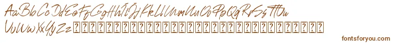 Johnson Rock personal Use Font – Brown Fonts on White Background