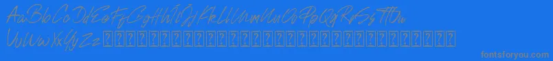 Johnson Rock personal Use Font – Gray Fonts on Blue Background
