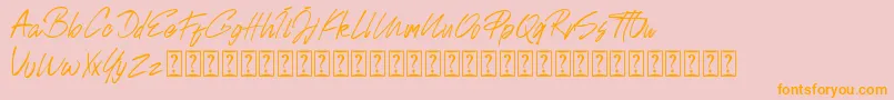 Johnson Rock personal Use Font – Orange Fonts on Pink Background