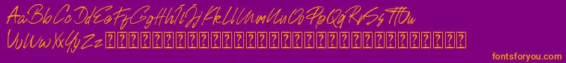 Johnson Rock personal Use Font – Orange Fonts on Purple Background