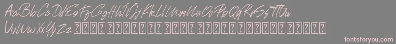Johnson Rock personal Use Font – Pink Fonts on Gray Background