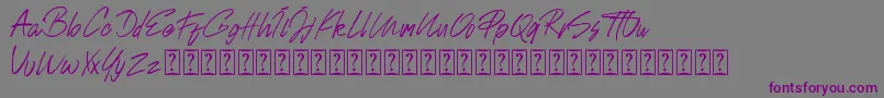 Johnson Rock personal Use Font – Purple Fonts on Gray Background