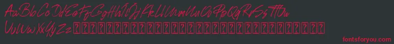 Johnson Rock personal Use Font – Red Fonts on Black Background