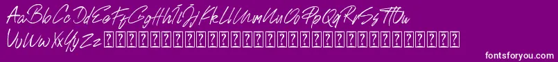 Johnson Rock personal Use Font – White Fonts on Purple Background