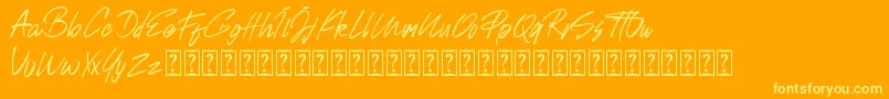 Johnson Rock personal Use Font – Yellow Fonts on Orange Background