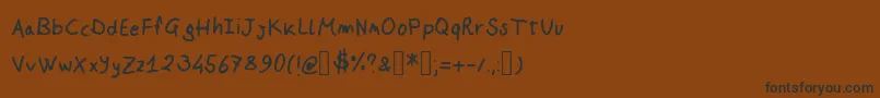 Police Johnson Script – polices noires sur fond brun
