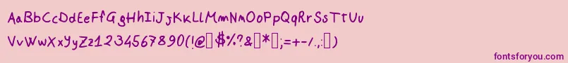 Шрифт Johnson Script – фиолетовые шрифты на розовом фоне