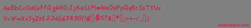 fuente Johnson Script – Fuentes Rojas Sobre Fondo Gris
