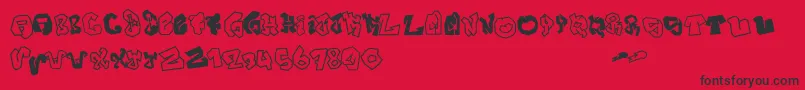 JOKER SIZE Font – Black Fonts on Red Background