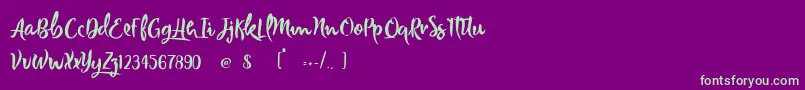 Joker Smiling Font – Green Fonts on Purple Background