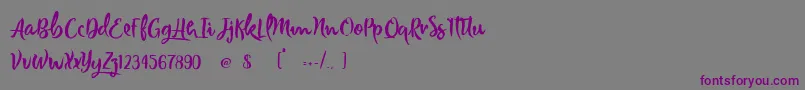 Police Joker Smiling – polices violettes sur fond gris