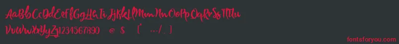 Joker Smiling Font – Red Fonts on Black Background