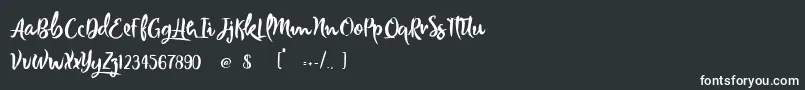 Joker Smiling Font – White Fonts on Black Background