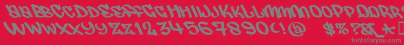 Judas Font – Gray Fonts on Red Background
