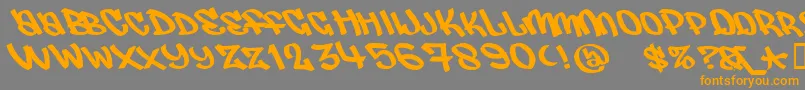 Judas Font – Orange Fonts on Gray Background